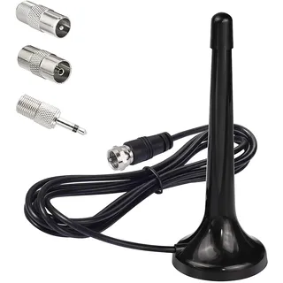 FM UKW DAB Radio Antenne Fm Antenne für Stereoanlage Universale Zimmerantenne mit Magnetfuß und 3m Verlängerungskabel, Geeignet für Heimstereo AV Receiver und Heimkino Hervorragende Empfangsqualität