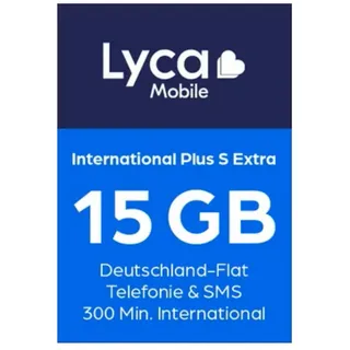 Lyca Mobile International Plus S extra Prepaid Smartphone Sim Karte ohne Vertrag weiß Weiß LTE