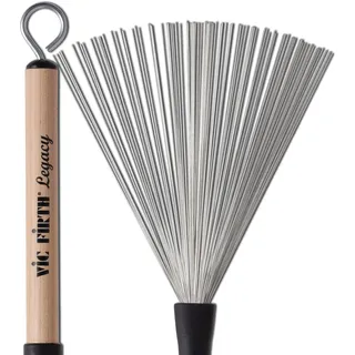 VIC FIRTH Legacy Wire Brush – Retractable - Wood Handle