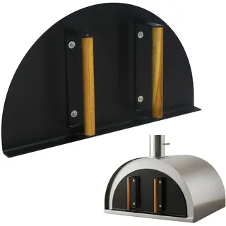 Simond Store Pizzaofentür, 50,8 cm (L) x 27,9 cm (H), Edelstahl, robuste Ofentür mit Holzgriff, für Innen- und Außenbereich, Pizzaofen-Kit