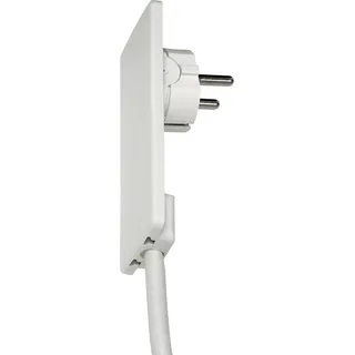 EVOline 1510.0000.0300 Schutzkontakt-Flachstecker Kunststoff mit Aussteckhilfe 230V Weiß IP20