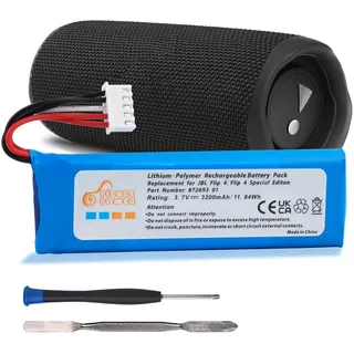 Pickle Power 3200mAh Akku für JBL Flip 4, Flip 4 Special Edition, JBL GSP872693 01 mit Werkzeug