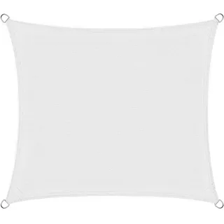 casa pura Atmungsaktives Sonnensegel quadratisch 500 x 500 cm Weiß