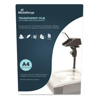 MediaRange Over Head Projector Film A4 Dual Side Coated 100x