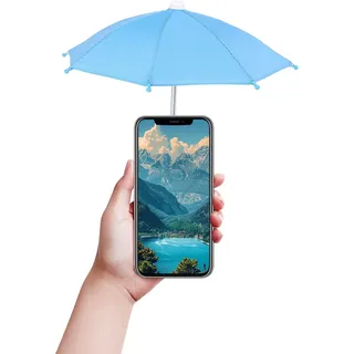 Mimoqk Telefon-Sonnenschirm, Telefon-Sonnenschirm | Verstellbare Handy-Sonnenabdeckung, tragbarer Handy-Sonnenschirm mit Clip, blendfreier Sonnenschirm für Handy, Hellblau2, riferimento alla