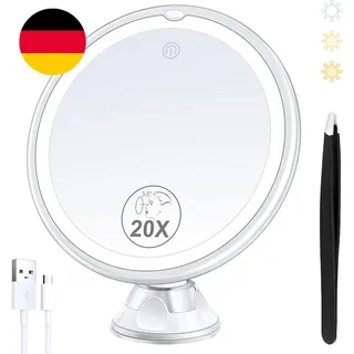 tigrezy MIYADIVA 2024 Verbesserter Wiederaufladbarer Vergrößerungsspiegel Mit Licht, 20-