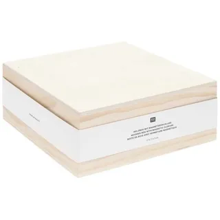 Rico Design Holzbox quadratisch mit Magnetverschluss, 12 x 12 x 6 cm 100%