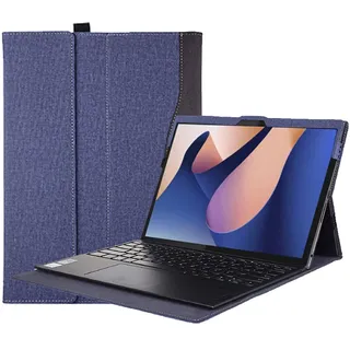RUNMEIJIA Schutzhülle für Lenovo 12,4 Zoll 2 in 1 IdeaPad Duet 5 iGen 7 2023/2022 & IdeaPad Duet 5 12IRU8/12IAU7 & Xiaoxin Deut Laptoptasche Notebook Sleeve Bag Schutz PU-Leder S Hell (Blau)