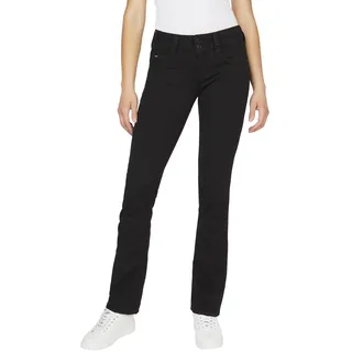 Pepe Jeans Damen Jeans Gen Regular Fit Schwarz Xd9 Normaler Bund Reißverschluss W 24 L 34