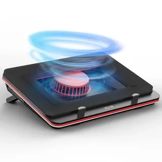 IETS GT500 Leistungsstarker Turbo-Lüfter (5000 U/min) Kühlpad Mit Stufenloser Geschwindigkeit, Dichtungsschaum für Schnelle Kühlung Gaming-Laptop, 13-17,3 Zoll Kühler Mit 3-Port-USB-Hub