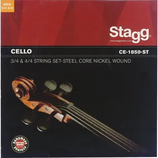 Stagg Cello Cellosaiten für 3/4 und 4/4 Cello mittel