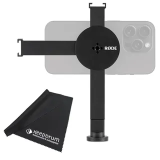 Rode Magnetic Mount Magnetische Smartphone-Halterung für die Befestigung von Mikrofonen, Lichtern + keepdrum Mikrofasertuch