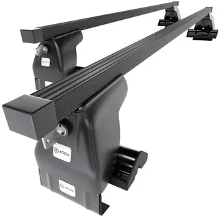 Mossa - Stahl-Dachträger kompatibel mit Mercedes-Benz C Klasse W203 Limousine (2004-2006) - schwarz Dachträger Dachgepäckträger - ohne Montagelemente