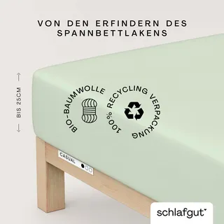 schlafgut Casual 140 x 200 - 160 x 200 cm green light