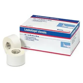 Leukotape Tapeverband Classic, 12 Stück, unelastisch, weiß, 10m x 3,75cm