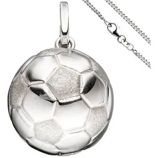 Schmuck Krone Schmuckset Schmuck-Set, Fußball Panzerkette 925 Silber 42cm, Silber 925 silberfarben