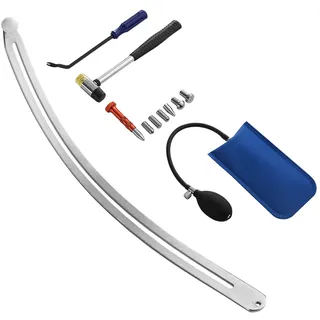 Vevor Dellenzieher zur Dellenentfernung, für die Reparatur von Autokotflügelschäden mit gebogener Stange Brechstange Gummihammer Airbag abnehmbaren Reparaturstiften Werkzeugset mit Ersatzköpfen