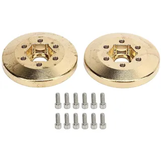 Lot De 2 Masses De Roue En Laiton De 1,9 À 2,2 Pouces Pour Voiture Rc Crawler, Adaptateur De Moyeu Hexagonal, Pièces De Rechange Pour Modèle Réduit, 6 Mm