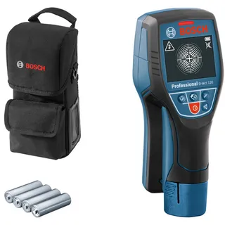 Bosch Professional Ortungsgerät D-tect 120 inkl. 4x Batterie AA + Adapter (0601081303)