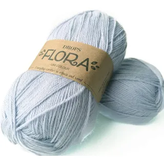 65% Wolle 35% Alpaka Garn, Tropfen Flora, 1 oder Superfine, Griffgewicht, 4-lagig, 230 Yards pro Knäuel 14 Ice Blue