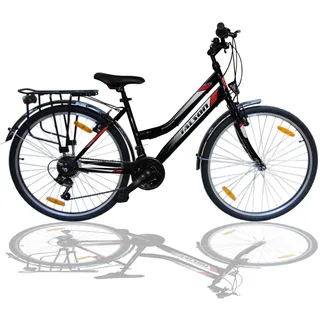 DAMENFAHRRAD 26 ZOLL SHIMANO 21GANG 26" DAMEN FAHRRAD +LICHT SCHWARZ 2026TMXS