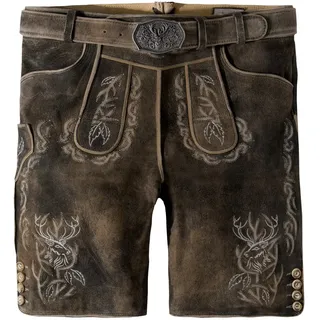 Stockerpoint Trachtenshorts Lee cappuccino / dunkelbraun / weiß 50