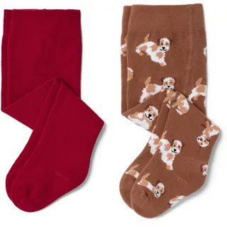 Tchibo - 2 Paar Baby-Strumpfhosen - Gr. 98/104 - rot