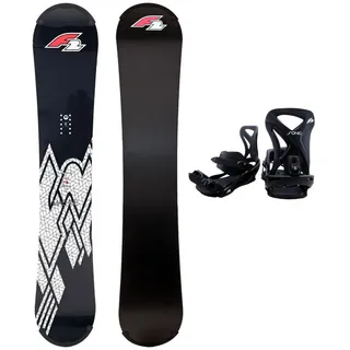 F2 Set Snowboard Rental Machine mit Protector 168xw cm + Bindung L schwarz 168 CM Wide