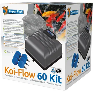 Superfish 671047/4060 Koi Flow 60 Belüftungsset inkl. Schlauch u. Ausströmer