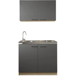 Respekta Merle Miniküche Elektrokochfeld links grau