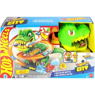 Hot Wheels City T-Rex-Feuerschlacht Spielset