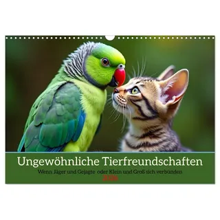Calvendo Ungewöhnliche Tierfreundschaften (Wandkalender 2026 DIN A3 quer), CALVENDO Monatskalender: