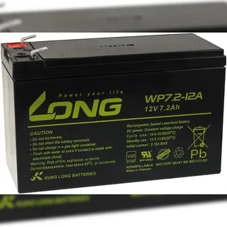 Powery KungLong Ersatzakku für USV APC Back-UPS 500