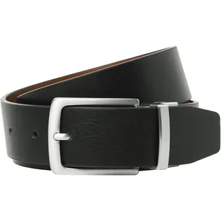 JACK & JONES Gürtel Herrengürtel Leder braun/schwarz 100