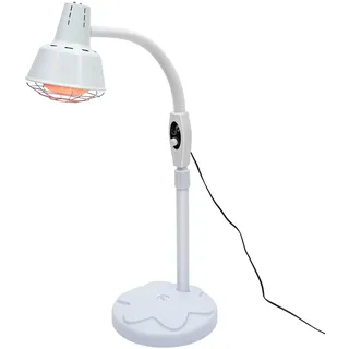 FUNYSF 275 Watt Wärmelampe, 360° einstellbare rote Einkopf-Therapielampe mit Ständer und Rädern für Salon-Massage