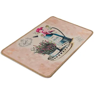 Badteppich Vase Blumen