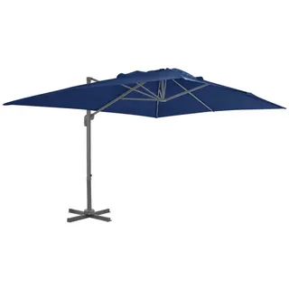mit Aluminium-Mast 400 x 300 cm Azurblau