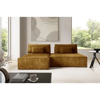 Furnisell Modular Cord Ecksofa Sofa "LUCCA", Gelb - Gelb