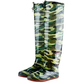 Watstiefel Camouflage Watstiefel Für Männer Frauen Hüftstiefel Leichtgewichtige wasserdichte Anti-Rutsch-Regenstiefel Für Angeln Jagd(41 EU) - 41 EU