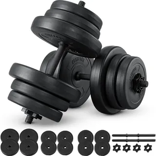ArtSport Hantelset 40 kg Kurzhantelset 2er Set schwarz
