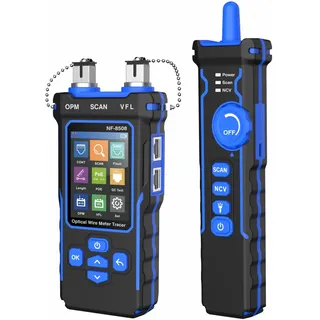 NF-8508 9 in 1 Multifunctional Network Cable Tester Optical Wire Tracer Optical Fiber Power Meter NCV Function Li-ion Battery USB Charge LED Light