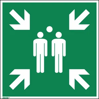 SOENNECKEN Hinweisschild Sammelstelle ISO 7010 400x400mm PVC