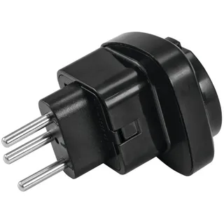 Omnitronic Adapter EU/CH Stecker 10A sw