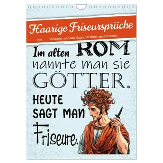 Calvendo Haarige Friseursprüche (Wandkalender 2026 DIN A4 hoch), CALVENDO Monatskalender