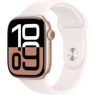 GPS + Cellular 46 mm Aluminiumgehäuse rosegold Sportarmband blassrosa S/M