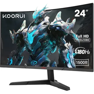 KOORUI Curved Gaming Monitor 24" schwarz