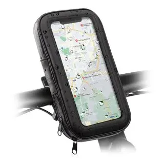 SBS Regenfeste Handyhalterung für Fahrrad/E-Scooter bis 6,7" schwarz