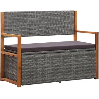 vidaXL Bank 115 x 56 x 110 cm Grau