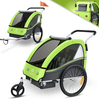 Kesser Kinderfahrradanhänger Sport-RX 2 in 1 hellgrün