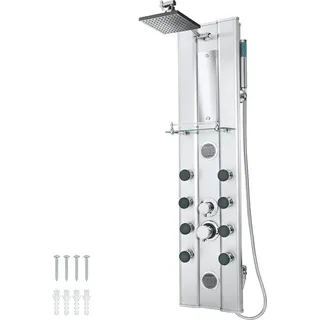 Tectake tectake® Aluminium mit 10 Massagejets